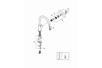 Смеситель для кухни GROHE BauEdge 31367000 высокий излив хром