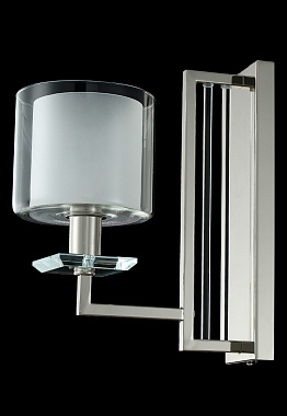 Бра CRYSTAL LUX NICOLAS NICOLAS AP1 NICKEL/WHITE 60Вт E14