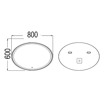 Зеркало Azario Alba CS00063646 60х80см с подсветкой