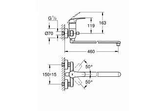 Смеситель для раковины GROHE Eurosmart 23992003 хром