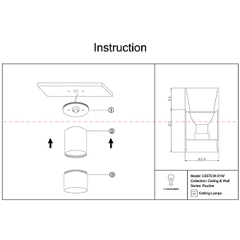 Светильник точечный накладной Maytoni Pauline C007CW-01W 10Вт GU10