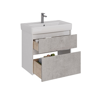Тумба под раковину напольная LEMARK Combi LM03C80T-Beton 44х74,4х65см
