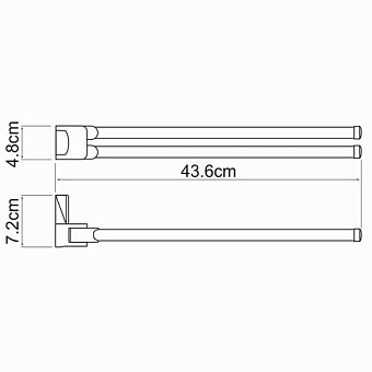 Полотенцедержатель WASSERKRAFT Exter K-5200 K-5231 светлая бронза 43см