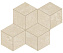 Керамическая мозаика Atlas Concord Италия MARVEL STONE AS2H Stone Cream Prestige Mosaico Esag. Lapp 30х35см 0,42кв.м.