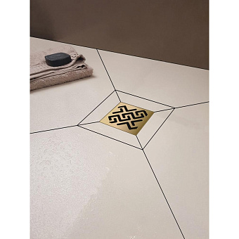 Душевой трап BERGES 092161 150х150 36,7х23,5см горизонтальный сток