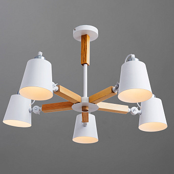 Люстра потолочная Arte Lamp OSCAR A7141PL-5WH 40Вт 5 лампочек E27