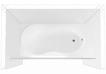 Карниз для ванны Aquanet прямой 150, 156494