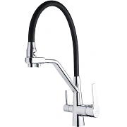 Смеситель для кухни Maxonor MN4460-17 гибкий излив чёрный