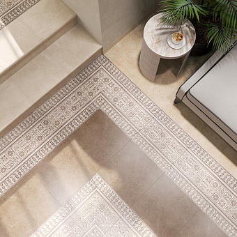 Плитка для ступеней KERAMA MARAZZI Фаральони SG158100R\GR\AN беж 34х34см 0,116кв.м. матовая