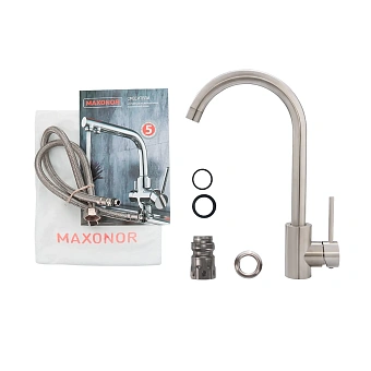Смеситель для кухни Maxonor MN70304-3 поворотный излив хром