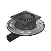 Душевой трап Paini 381AC 12,5х12,5см горизонтальный сток