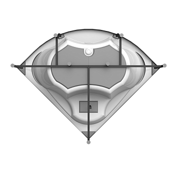 Ванна акриловая RADOMIR Сандра 2-78-0-0-1-221 149х149см пристенная