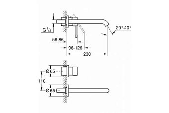 Смеситель для раковины GROHE Essence New 19967DA1 Тёплый закат