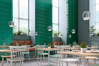 Настенная плитка WOW Boho 118705 Tear Emerald 10х25см 0,63кв.м. матовая