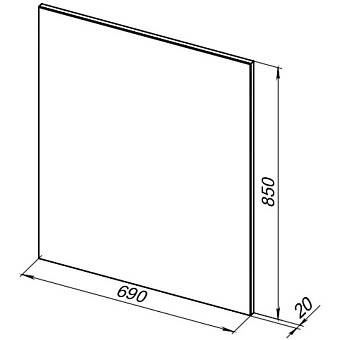 Зеркало AQUANET Lino 253906 85х69см без подсветки