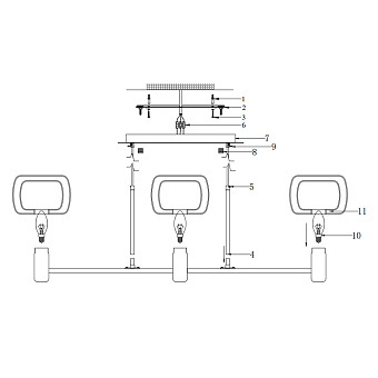 Светильник подвесной Maytoni Vision MOD411PL-03G 60Вт E14
