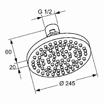 Верхний душ KLUDI A-Qa 6651105-00 хром