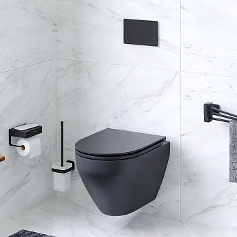 Унитаз подвесной AM-PM Spirit V2.0 C701700MBSC безободковый с микролифтом