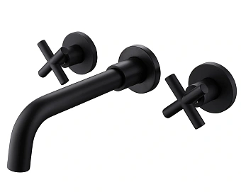 Смеситель для раковины Abber Wasser Kreis AF81121B чёрный матовый