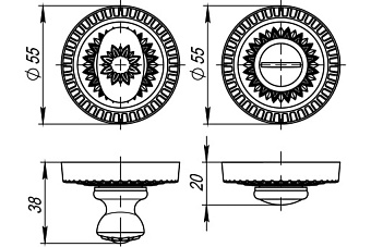 Фиксатор ARMADILLO WC-BOLT BK6/CL-OB-13 28707 античная бронза