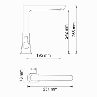 Смеситель для кухни WASSERKRAFT Berkel 4807 поворотный излив хром