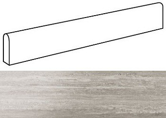 Плинтус Atlas Concord Италия Marvel Pro ADWC Travertino Silver Battiscopa Lappato 60х7,2см 0,432кв.м.