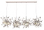 Люстра подвесная CRYSTAL LUX GARDEN GARDEN SP3х4 L1600 CHROME 128Вт 16 лампочек G9/LED