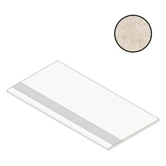 Плитка для ступеней Atlas Concord Италия Boost Stone A7N6 White Gradino 30х60см 1,08кв.м. матовая
