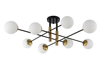 Люстра потолочная CRYSTAL LUX FIDEL FIDEL PL8 BLACK 480Вт 8 лампочек E27