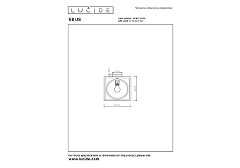 Светильник потолочный Lucide SUUS 00127/01/30 40Вт E27