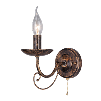 Бра Eurosvet Provence 22404/1 черный с золотом 40Вт E14