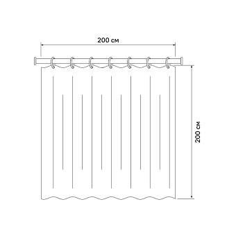Шторка для ванной IDDIS Basic SCID132P 200х200см белый