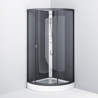 Душевая кабина AM-PM X-Joy W88C-301-090GG 90х90х205см стекло графит