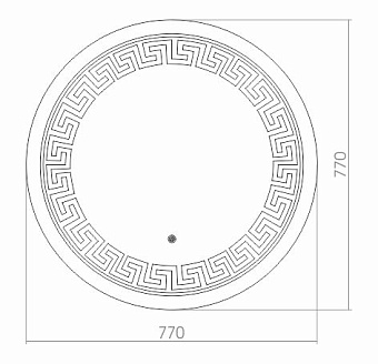 Зеркало Azario Меандр ФР-00000961 77х77см с подсветкой