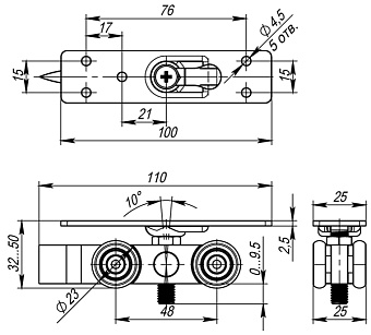 Комплект роликов ARMADILLO 80/4 kit (877+882)