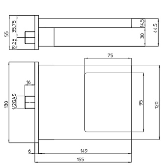 Излив BOSSINI E88500.030