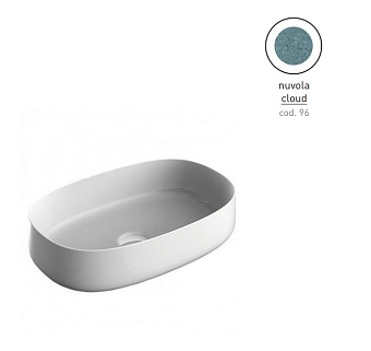 Раковина накладная ArtCeram Cognac COL003 96 00 55х35см