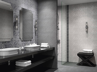 Настенная плитка KERAMA MARAZZI 13054TR серый светлый структура обрезной 89,5х30см 1,07кв.м. матовая