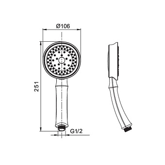 Ручной душ CAPRIGO PARTS 99-506-vot бронза