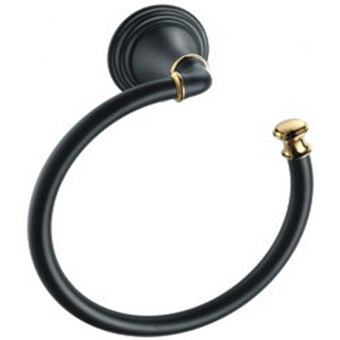 Полотенцедержатель FIXSEN Luksor FX-71611B золото/чёрный 18см