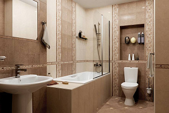 Декор KERAMA MARAZZI Вилла Флоридиана HGD\A01\8245 Бежевый/Коричневый 20х30см 1,2кв.м.