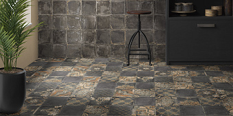 Матовый керамогранит MAINZU Scudo PT03075 Nero 20х20см 1кв.м.