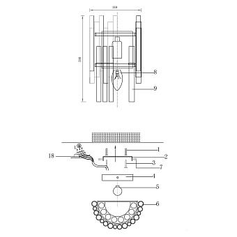 Светильник настенный Maytoni Coliseo MOD135WL-01BS 60Вт E14