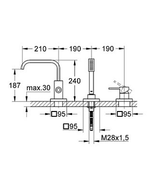 Смеситель для ванны GROHE Allure 19316000 хром