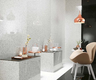 Полированный керамогранит FAP CERAMICHE Roma Diamond fNEP Frammenti White Brillante 75х75см 1,125кв.м.