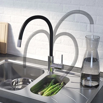 Смеситель для кухни IDDIS Kitchen 360 K36SBJBi05 поворотный излив хром