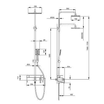 Душевая система LEMARK Mista LM6462WG белый/золото