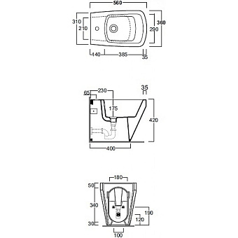 Биде напольное SIMAS Baden Baden BB04bi*1