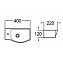 Раковина подвесная Comforty 7947AR 40х22см