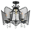 Люстра потолочная Lightstar Castello 744057 40Вт 5 лампочек E14